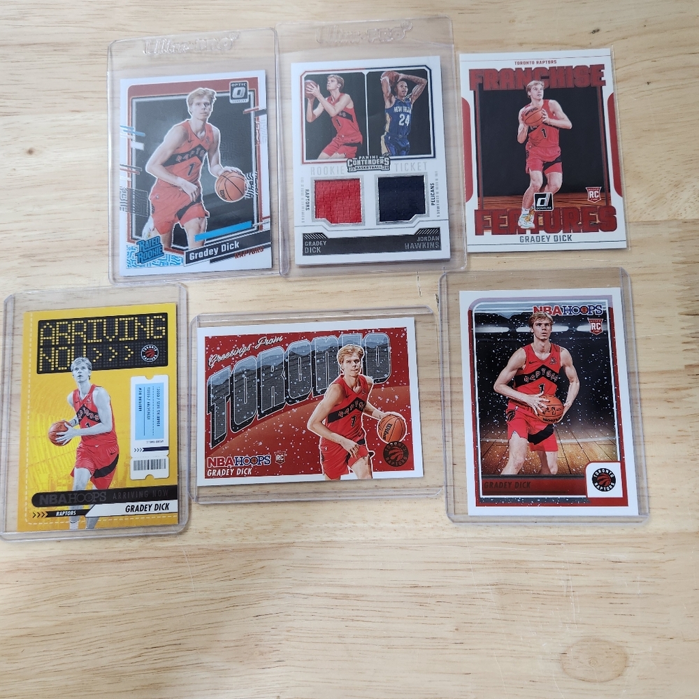 Gradey Dick rookies x6